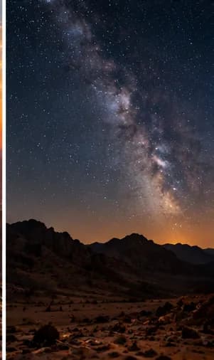 The Milky Way over the Eastern Desert mountains