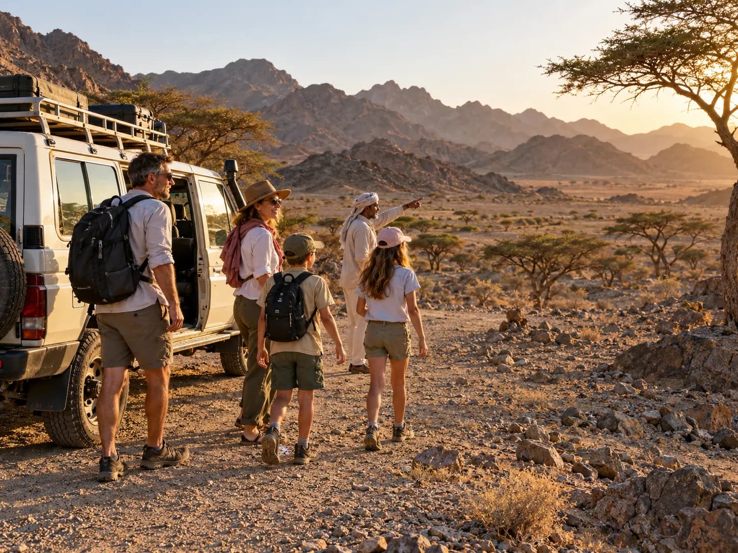 Walking into Wadi El Gemal national park from the 4×4
