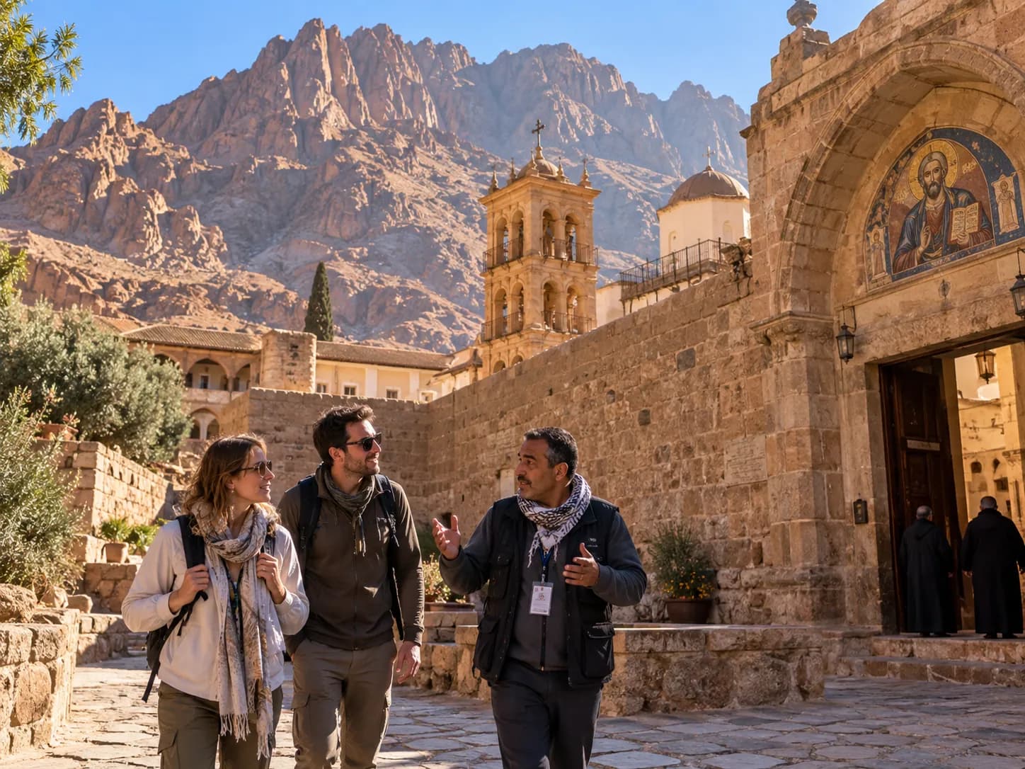At the gate of St Katherine’s Monastery