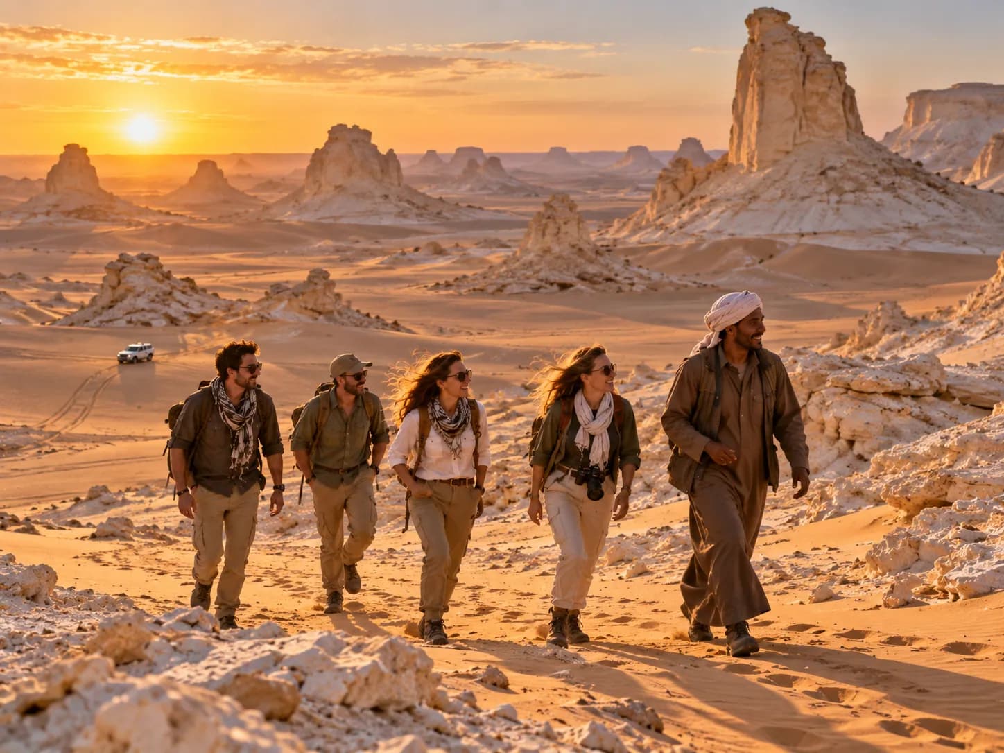 Walking through Agabat at golden hour